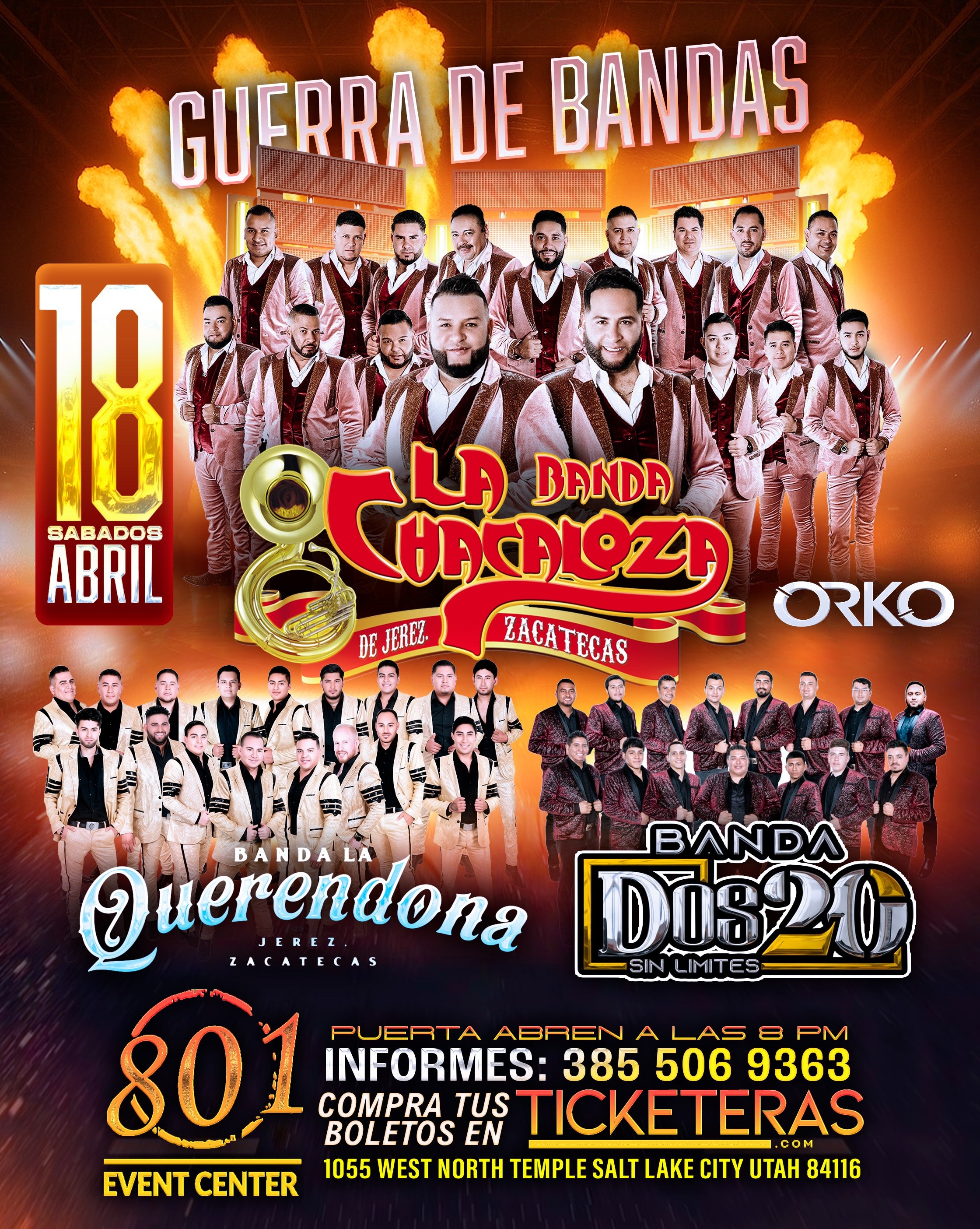 BANDA CHACALOZA/QUERENDONA/DOS20 – Ticketeras
